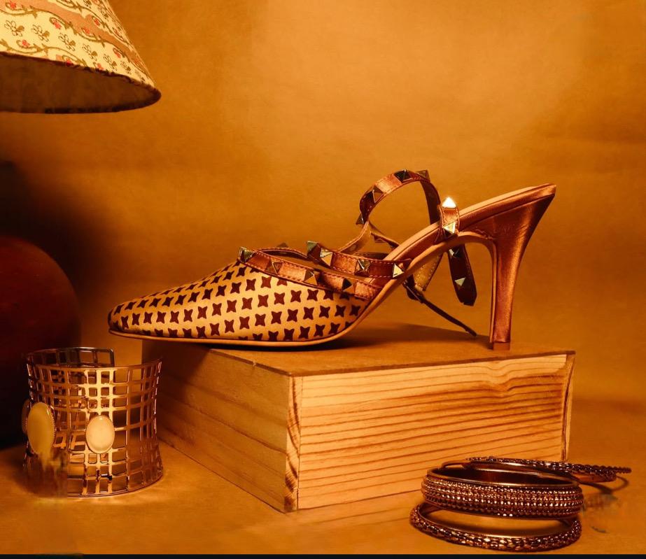 The Ember Glow Satin Pump