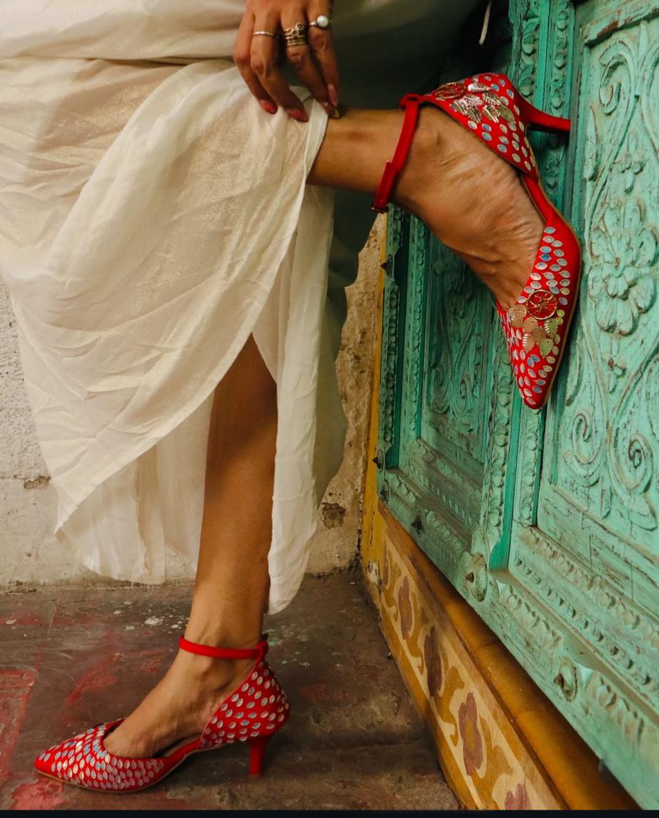 The Rani Ruby Embellished Pump