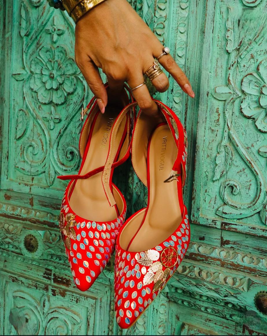 The Rani Ruby Embellished Pump