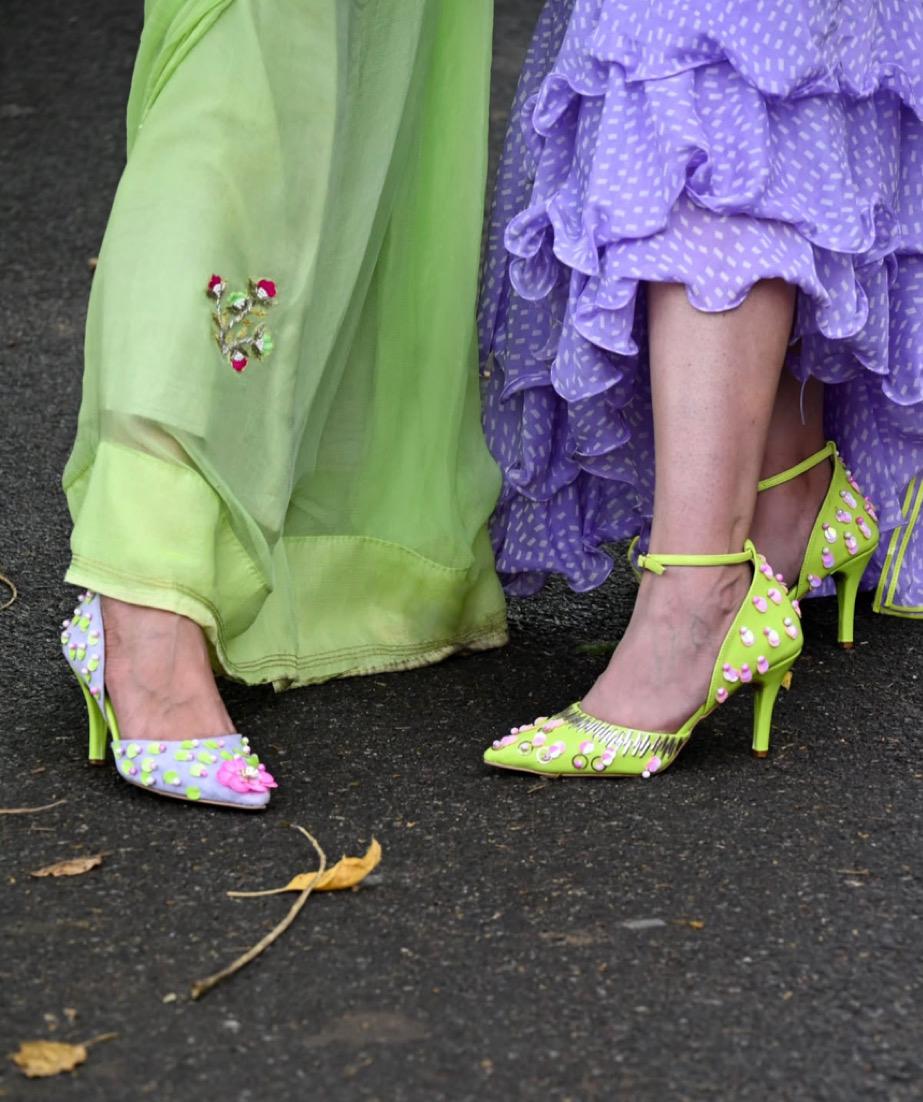 Neon Nectar Blossom Pumps