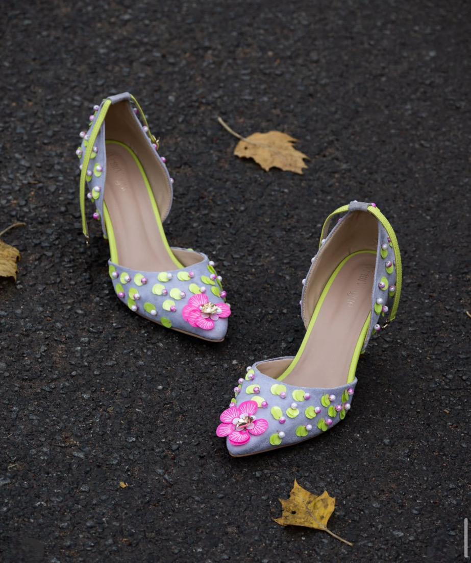 Neon Nectar Blossom Pumps
